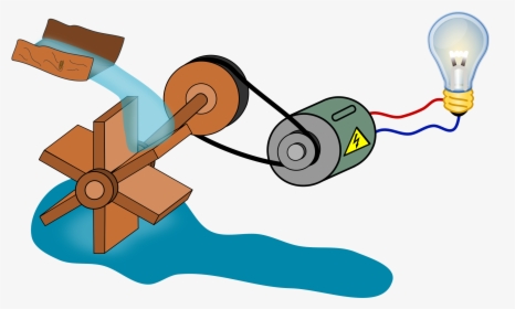 Electricity Clipart Clip Art - Electricity From Water Drawing, HD Png Download, Free Download