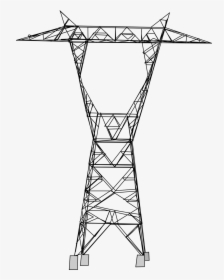 Electric Power Transmission Line High Overhead Voltage - Electrical Tower Logo Png, Transparent Png, Free Download