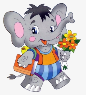 Baby Elephant Png Zg - Animals In School Clipart, Transparent Png, Free Download