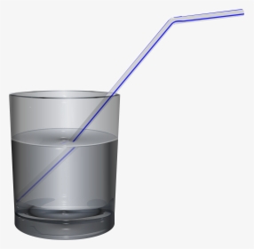 Clip Art Glass Of Water Clipart - Cup Of Water With Straw, HD Png Download, Free Download