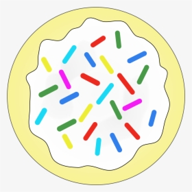 Rainbow Sprinkles Sugar Cookie Clip Arts - Sugar Cookie Cookie Clipart, HD Png Download, Free Download