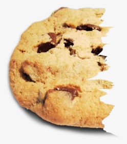 Choco Chip Cookie Half - Half Of A Cookie, HD Png Download, Free Download