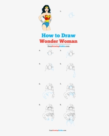 How To Draw Wonder Woman - Wonder Woman Drawing Easy Step By Step, HD Png Download, Free Download