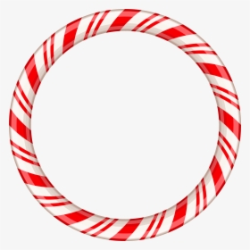 Candy Cane Round Border Frame Transparent Clip Art, HD Png Download, Free Download