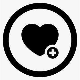 Like Add Circular Button - Heart In Circle Icon Vector, HD Png Download, Free Download