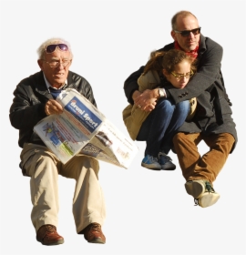 Old People Sitting Cutout , Png Download - Old People Sitting Cutout, Transparent Png, Free Download