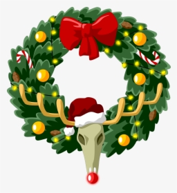 Christmas Wreath Coniferous Free Picture - New Year's Wreaths Png, Transparent Png, Free Download