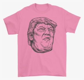 The Official Sketchy Trump Face Funny Political T-shirt - Sketch, HD Png Download, Free Download