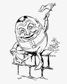 Humpty Dumpty Line Drawing, HD Png Download, Free Download
