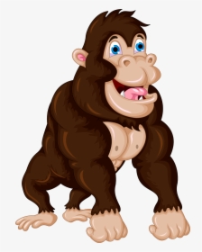 Monkey Cartoon Drawing Illustration - Cartoon Gorilla Png, Transparent Png, Free Download