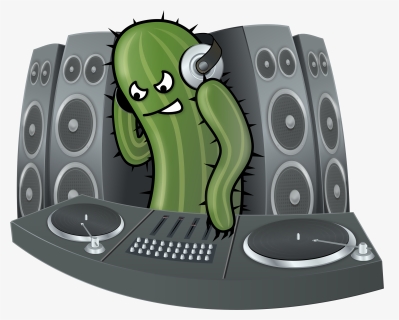 Dj, Cactus, Speakers, Green, Buttons, Knobs, Audio - Dj Cactus, HD Png Download, Free Download