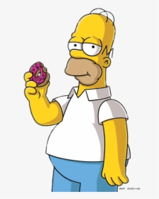 Homer Simpson Eating A Donut - Homer Simpson Donut Png, Transparent Png, Free Download