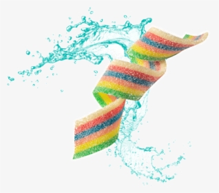 Rainbow Sour Belts Candy - Real Candy Png, Transparent Png, Free Download