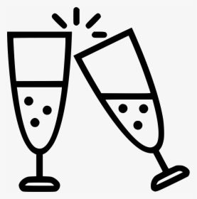 Champagne Glasses - Transparent Holiday Party Clip Art, HD Png Download, Free Download