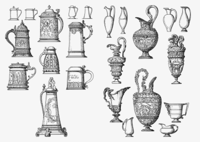 Jars, Cups, Line Art, Containers, Drinking, Drink - Sketch, HD Png Download, Free Download