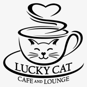 Lucky Cat Logo Blackpng - Lucky Cat Cafe Louisville, Transparent Png, Free Download