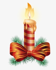 Candle Vector Ornament Christmas Candles Png Free Photo - Christmas Candle Clip Vector, Transparent Png, Free Download