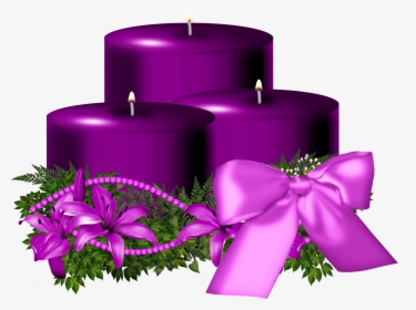 Purple Christmas Candle Png Image - Clipart Transparent Christmas Candle, Png Download, Free Download