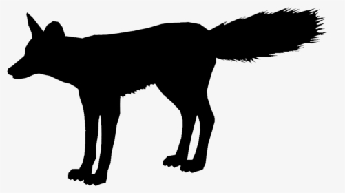 Red Fox Fauna Silhouette Black M - Dog, HD Png Download, Free Download