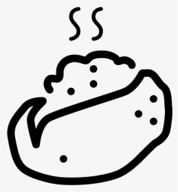 Food Potato Baked Food Potato Baked Food Potato Baked - Baked Potato Outline Clipart, HD Png Download, Free Download