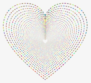 Dashed Line Art Heart Tunnel 2 No Background Clip Arts - Dashed Line Art, HD Png Download, Free Download