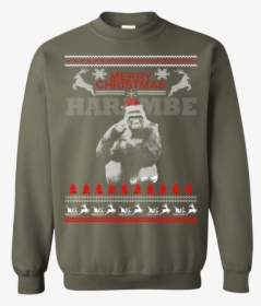 Image 260 Harambe Merry Christmas Sweater - Loki Ugly Christmas Sweater, HD Png Download, Free Download