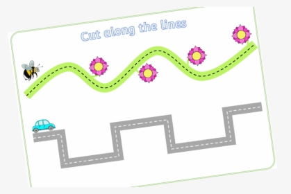 Scissor Skills/cut Along The Dotted Lines Using Tools - Cutting Activity For Eyfs, HD Png Download, Free Download