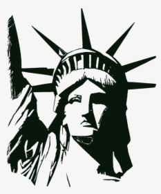 Liberty, Statue, Freedom, Monument, Landmark, Nyc - Statue Of Liberty Face Black And White, HD Png Download, Free Download