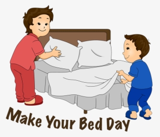 Make Bed Making Bed Clipart Cliparts And Others Art - Make Your Bed Cartoon, HD Png Download, Free Download