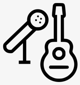 Guitar And Mic Svg Png Icon Free - Icon กี ต้า ร์, Transparent Png, Free Download