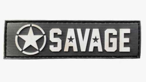 Savage Patch - Banner - White Star - Savage Barbell"  - Signage, HD Png Download, Free Download