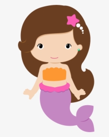 Cute Mermaid Clipart, HD Png Download, Free Download