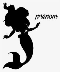 Sticker Prenom Personnalisable La Jolie Sirene Ambiance - Sirena Png Silueta, Transparent Png, Free Download