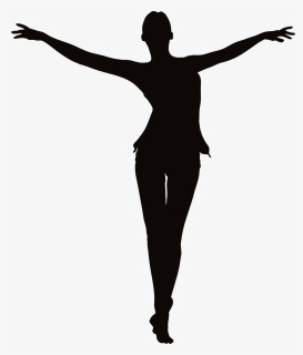 Silhouette Woman Arms Up, HD Png Download, Free Download