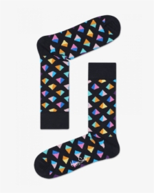 Pyramid Sock Black - Happy Socks Dots, HD Png Download, Free Download