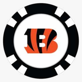 Cincinnati Bengals Poker Chip Ball Marker - Transparent Background Poker Chips Png, Png Download, Free Download