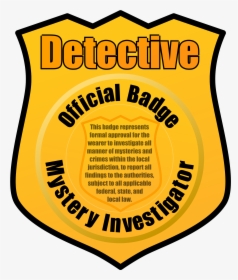 Detective Badge Clip Arts - Detective Badge Clipart, HD Png Download, Free Download