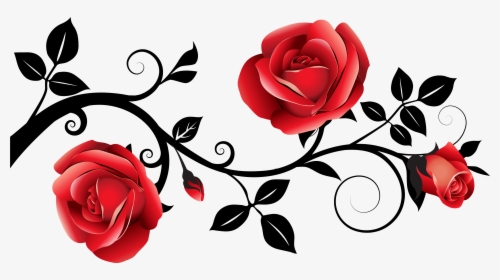 Red Rose Clipart Dark Red - Transparent Background Roses Clipart, HD Png Download, Free Download