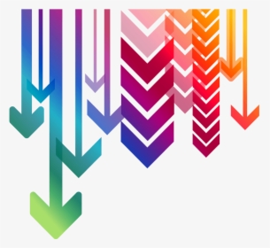 Multiple Arrows Down - Colorful Arrows Png, Transparent Png, Free Download