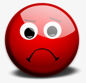 Sad Face - Red Sad Face Emoji, HD Png Download, Free Download