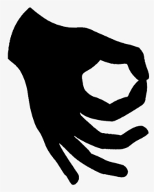 Down Meaning Upside Symbol Okay Gesture Coror Down - Upside Down Ok Hand, HD Png Download, Free Download