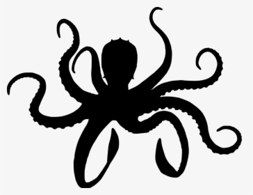 Silhouette, Octopus Vector Graphic, Octopus Tentacles - Octopus Vector Png, Transparent Png, Free Download