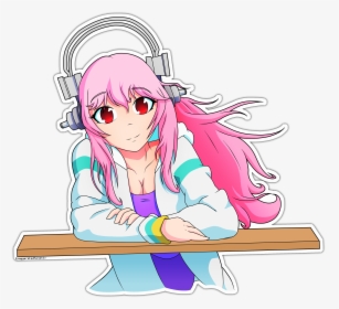 Sticker Styled Super Sonico - Cartoon, HD Png Download, Free Download