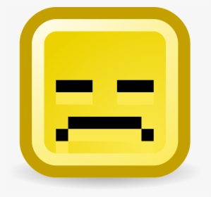 Emoticon,area,text - Sad Face Pixelated, HD Png Download, Free Download