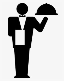 Bw Waiter Png - Icon For Restaurant Png, Transparent Png, Free Download