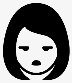 Dull Glare Girl Woman Comments - Happy Woman Icon Png, Transparent Png, Free Download