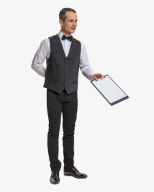 Cut Out Man Waiter - Transparent Waiter Png, Png Download, Free Download
