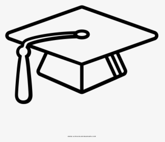 Mortar Board Coloring Page - Line Art, HD Png Download, Free Download
