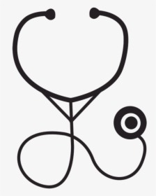 Stethoscope Heart Silhouette - Stethoscope Silhouette Png, Transparent Png, Free Download