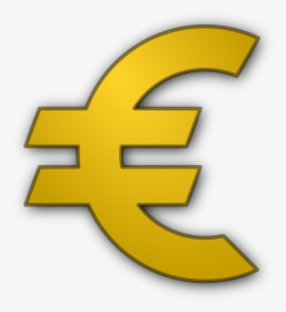 Text,symbol,yellow - Euro Sign Cartoon, HD Png Download, Free Download